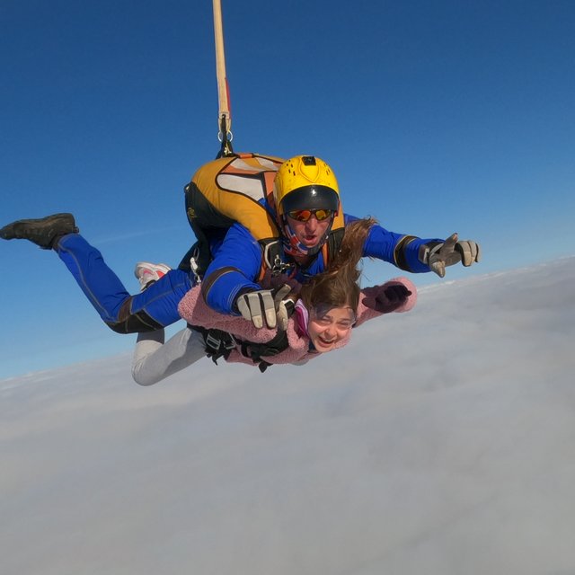 Abi Jones skydiving