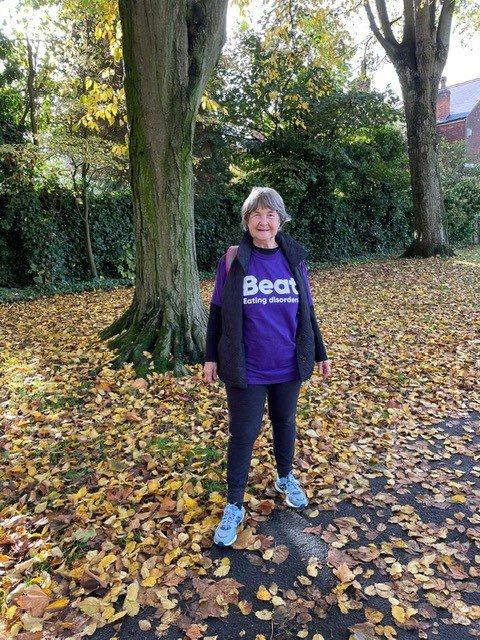 Person in a Beat t shirt on a walk